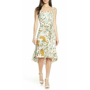 CHELSEA28 Floral Belted Fit & Flare Sundress - Large - Ivory